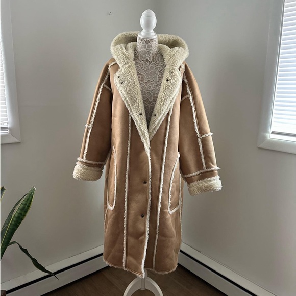 Anthropologie Pilcro Reversible Sherpa Coat - Picture 2 of 6
